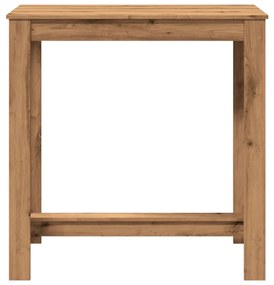 kézműves tölgy színű szerelt fa bárasztal 102 x 50 x 103,5 cm
