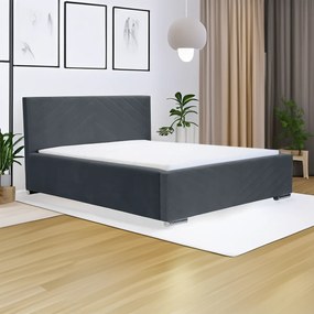 Kárpitozott ágy tárolóval és COOL matraccal 180x200 cm Szürke