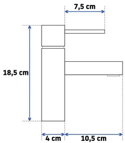 Rea TESS - mosdó csaptelep, króm, REA-B8801