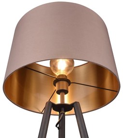Fekete állólámpa polccal (magasság 152 cm) Colette – Trio