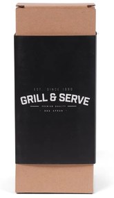 GRILL AND SERVE alacsony derék kötény ökobőr, fekete