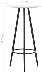 Fehér MDF bárasztal 60 x 107,5 cm
