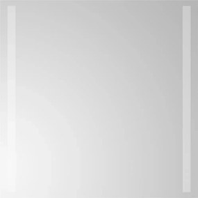 Fürdőszobai Tükör Fali Keret nélküli Led, 50x50 cm