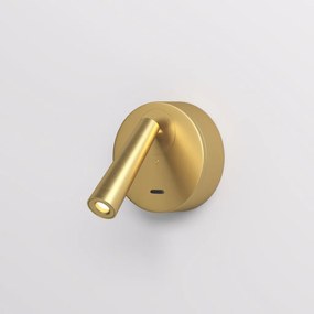 DK/EU-5072-SB Wall lamp SHINE WALL series, D104*H68, LED, IP20, 3000К, 3W, RA≥90, satin brass color, aluminum — DK/EU-5072-SB