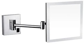 AREZZO design LED kozmetikai tükör szögletes, 5x nagyítással, króm