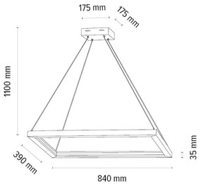 Spot-Light 1027402300000-LED Dimmelhető kábeles függeszték LEGNO 2xLED/33W/230V tölgy