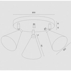 Argon 6262 - Spotlámpa LUCINDA 3xE14/7W/230V fekete/arany