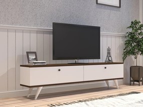 TV asztal/szekrény Tamoku (fehér + dió) . Akció -20%. 1095128
