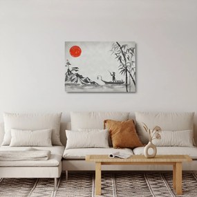 Kép - Fuji-hegy (üvegen) (70x50 cm)