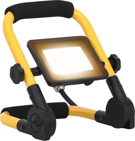 vidaXL meleg fehér fényű fogantyúval ellátott LED-es reflektor 20 W