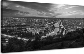 Rouen fekete-fehér vászonképek a Repülésből 120X60