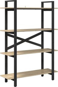 vidaXL Könyvespolc Sonoma tölgy 100 x 33,5 x 140 cm Faanyag