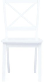 5 darabos fehér tömör gumifa étkezőszett