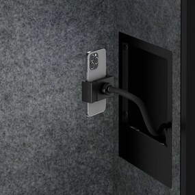 Sally 600mm korpus Czarny - siedzisko Szary