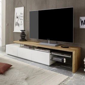 ALIMOS I TÖLGY-FEHÉR TV Szekrény 204 cm