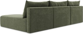 Zöld kinyitható-tárolóhelyes sarokkanapé Kalena – Makamii