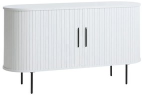 Fehér komód tolóajtóval 120x76x45 cm Nola – Unique Furniture