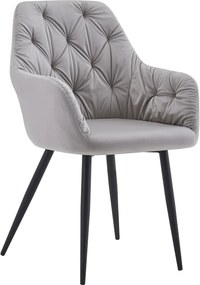 Design fotel, szürke Velvet szövet, VERIO NEW