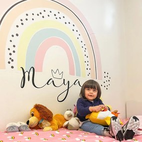 INSPIO Szivárvány matrica kicsi hercegnőknek névvel