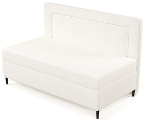 Krémszínű kárpitozott egyszemélyes ágy 80x200 cm Alba – Maison de Rêve