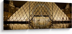 Louvre képe (órával) (90x30 cm)