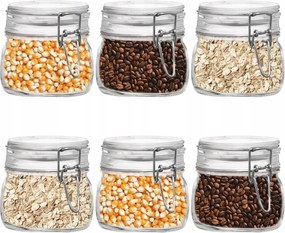 Üveg Tároló Élelmiszeres Doboz Száraz És Folyékony Termékekhez 500ml/6db