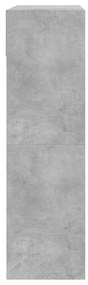 betonszürke cipőszekrény 2 kihajtható fiókkal 80 x 34 x 116 cm