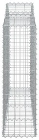 7 db íves horganyzott vas gabion kosár 200x30x100/120 cm
