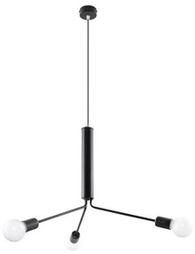 Csillár zsinóron DUOMO 3D 3xE27/60W/230V fekete
