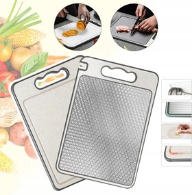 Rozsdamentes Acél Vágódeszka, Konyhai Aprító (14.3×9.8 Hüvelyk)