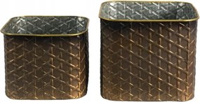 2db arany antik dekoratív virágtartó fedél 20x20x17 18x18x14 c