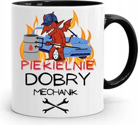 Bögre Fekete Ajándék Mechanika Pokolian Jó nyomott mintával