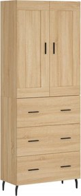 vidaXL sonoma tölgy szerelt fa magasszekrény 69,5 x 34 x 180 cm