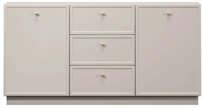 Lorini komód 150 cm - kasmír / arany fogantyúk