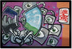 Poszterek keretben 60x40 Graffitti Falfestmény