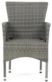 Autronic Kerti szék, fém, polirattan, szürke,AZC-S2118 GREY