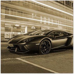 Poszterek 140x140 Szépia sportautó