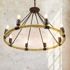 LED Csillár láncon ROPE ARTHUR 8xE27/6W/230V