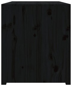 fekete tömör fenyőfa kültéri konyhaszekrény 106x55x64 cm