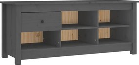 vidaXL szürke tömör fenyőfa cipősszekrény 110 x 38 x 45,5 cm