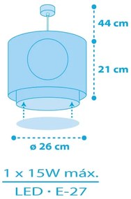 Dalber 60652 - Gyerek csillár KALÓZ ISLAND 1xE27/15W/230V