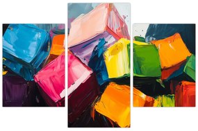 Kép - Színes kockák (90x60 cm)