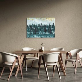 Kép - Állatok az erdőben (üvegen) (70x50 cm)