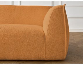 Mustársárga buklé kanapé 242 cm Giorgia – Bobochic Paris