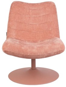 Rózsaszín bársony fotel Bubba – Zuiver