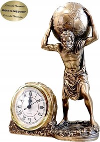 Kandalló Óra Íróasztali Atlasz Gömbbel A Feje Fölött Ajándék Főnöknek Irodába v