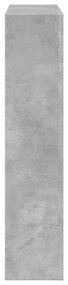 betonszürke szerelt fa kandallóburkolat 81 x 18 x 82 cm