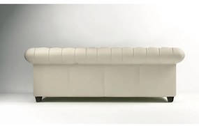 Krémszínű bársony kanapé 230 cm Cambridge – Ropez