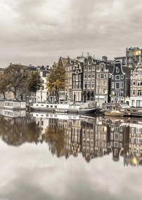 Poszter 29,7x42cm Csatorna Amszterdam városon keresztül 3, Assaf Frank