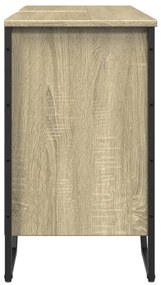Sonoma tölgy szerelt fa fürdőszobai mosdószekrény 91x35x60 cm